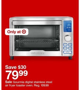 Target Gourmia digital stainless steel air fryer toaster oven offer