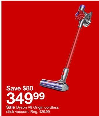 Target Dyson v8 origin cordless stick vacuum offer