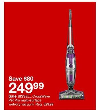 Target Bissell crosswave pet pro multi-surface wet/dry vacuum offer