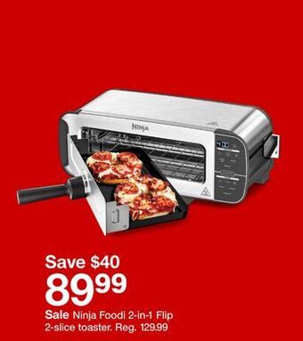 Target Ninja foodi 2-in-1 flip 2-slice toaster offer