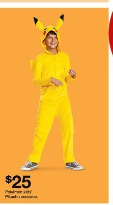 Target Pokémon kids' pikachu costume offer