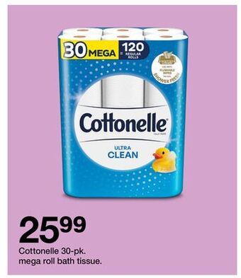 Target Cottonelle 30-pk. mega roll bath tissue offer