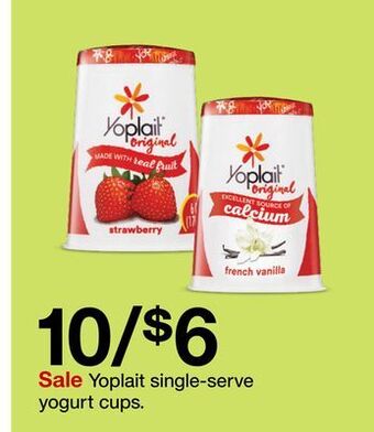 Target Yoplait single-serve yogurt cups offer