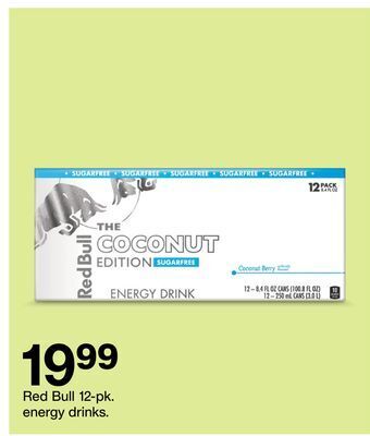 Target Red bull 12-pk. energy drinks offer