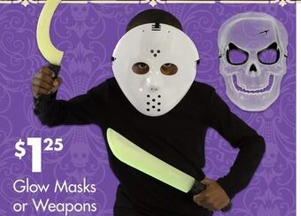 Dollar Tree Glow masks or weapons offer