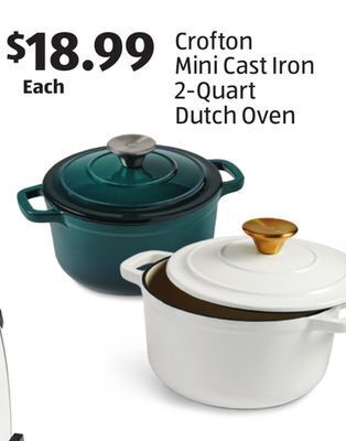 Aldi Crofton mini cast iron 2-quart dutch oven offer