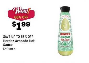 Grocery Outlet Herdez avocado hot sauce offer