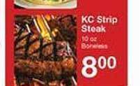Price Chopper Kc strip steak offer