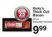 Price Chopper Daily's thick cut bacon offer