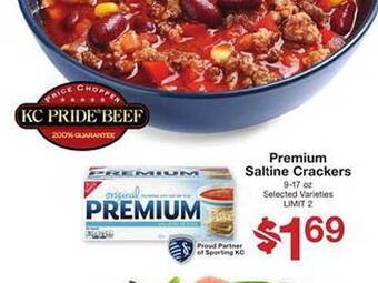 Price Chopper Premium saltine crackers offer