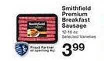 Price Chopper Smithfield premium breakfast sausage offer