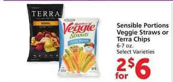 Vons Sensible portions veggie straws or terra chips offer