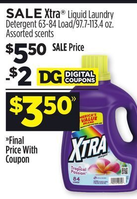 Dollar General Xtra® liquid laundry detergent offer