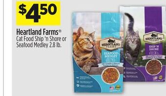 Dollar General Heartland farms® cat food ship'n shore or seafood medley offer