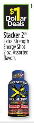 Dollar General Stacker 2® extra strength energy shot offer