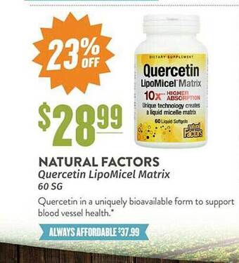 Natural Grocers Natural factors quercetin lipomicel matrix offer