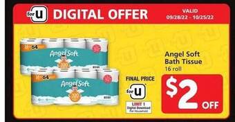 Vons Angel soft bath tissue offer