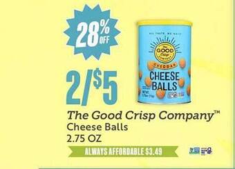 Natural Grocers The good crisp company cheese balls offer