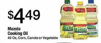 Jons International Mazola cooking oil offer