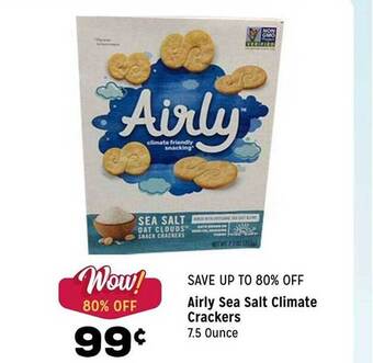 Grocery Outlet Airly sea salt climate crackers offer