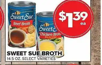 Price Cutter Sweet sue broth offer