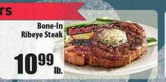 Times Supermarkets Bone-in ribeye steak offer