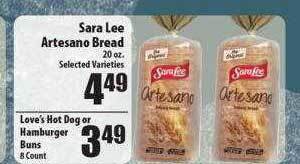 Times Supermarkets Sara lee artesano bread offer