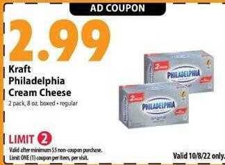 Festival Foods Kraft philadelphia cream cheese offer