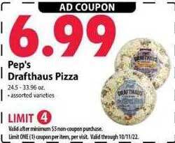 Festival Foods Pep's drafthaus pizza offer
