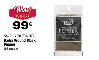 Grocery Outlet Badia ground black pepper offer