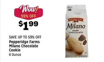 Grocery Outlet Pepperidge farms milano chocolate cookie offer