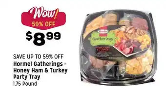 Grocery Outlet Hormel gatherings - honey ham & turkey party tray offer