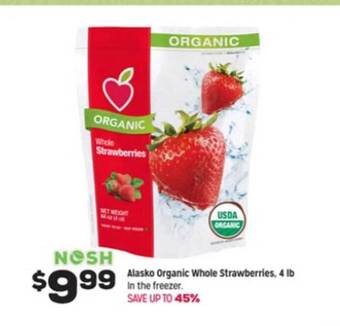Grocery Outlet Alasko organic whole strawberries offer
