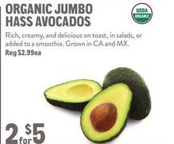 New Seasons Market Organic jumbo hass avocados offer