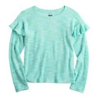 Kohl's Girls 6-20 so® ruffled drop shoulder tee in regular & plus size offer