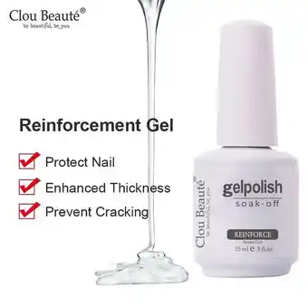 AliExpress Reinforcement uv nail gel polish protect strengthen led gel nail clear gel reinforce nail polish soak off gellak for nail art offer