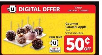 Vons Gourmet caramel apple offer