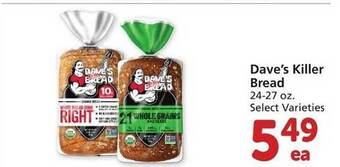 Vons Dave's killer bread offer