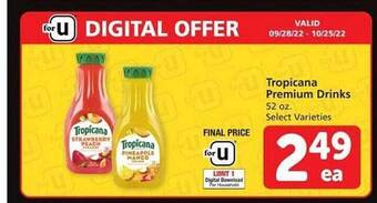 Vons Tropicana premium drinks offer