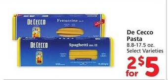 Vons De cecco pasta offer