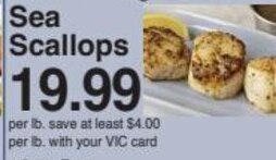 Harris Teeter Sea Scallops offer