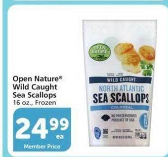 Vons Open nature wild caught sea scallops offer