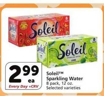 Vons Soleil sparkling water offer