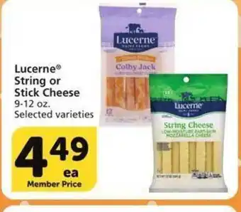 Vons Lucerne string or stick cheese offer