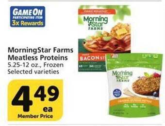Vons Morningstar farms meatless proteins offer