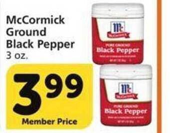 Vons Mccormick ground black pepper offer