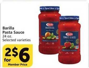 Vons Barilla pasta sauce offer