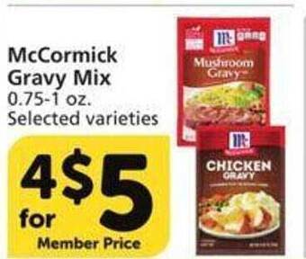 Vons Mccormick gravy mix offer