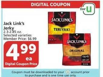 Vons Jack link's jerky offer