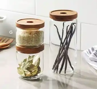 Walmart 3-piece glass canister set with acacia wood lids offer